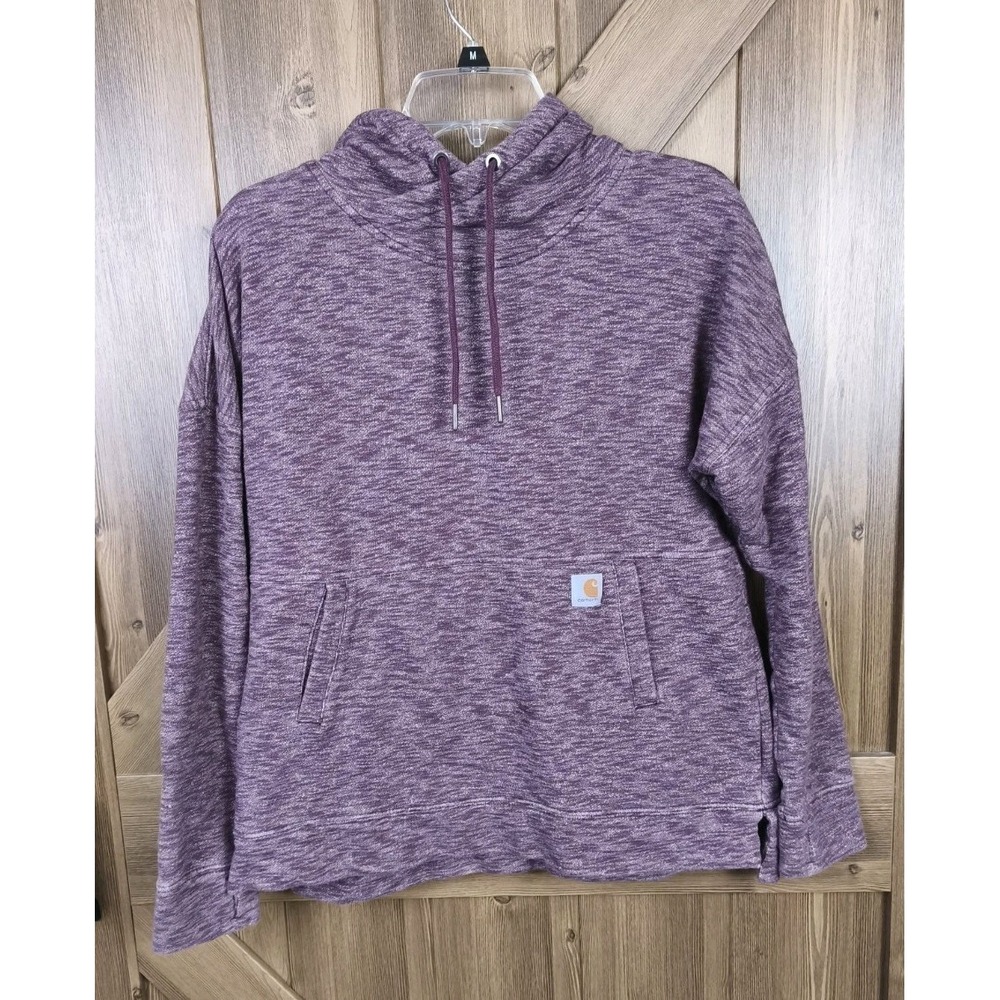 Carhartt Newberry Pullover Hoodie Maroon Relaxed Fit Women's Medium